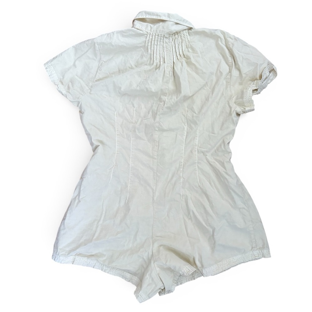 Free People Keep It Crisp Cotton Shortall – Pale Yellow (Tofu) – Size XL - Picture 3 of 7